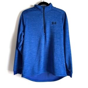 Under Armour Spacedye Blue 1/4 Zip Sweatshirt Size Medium Loose Fit